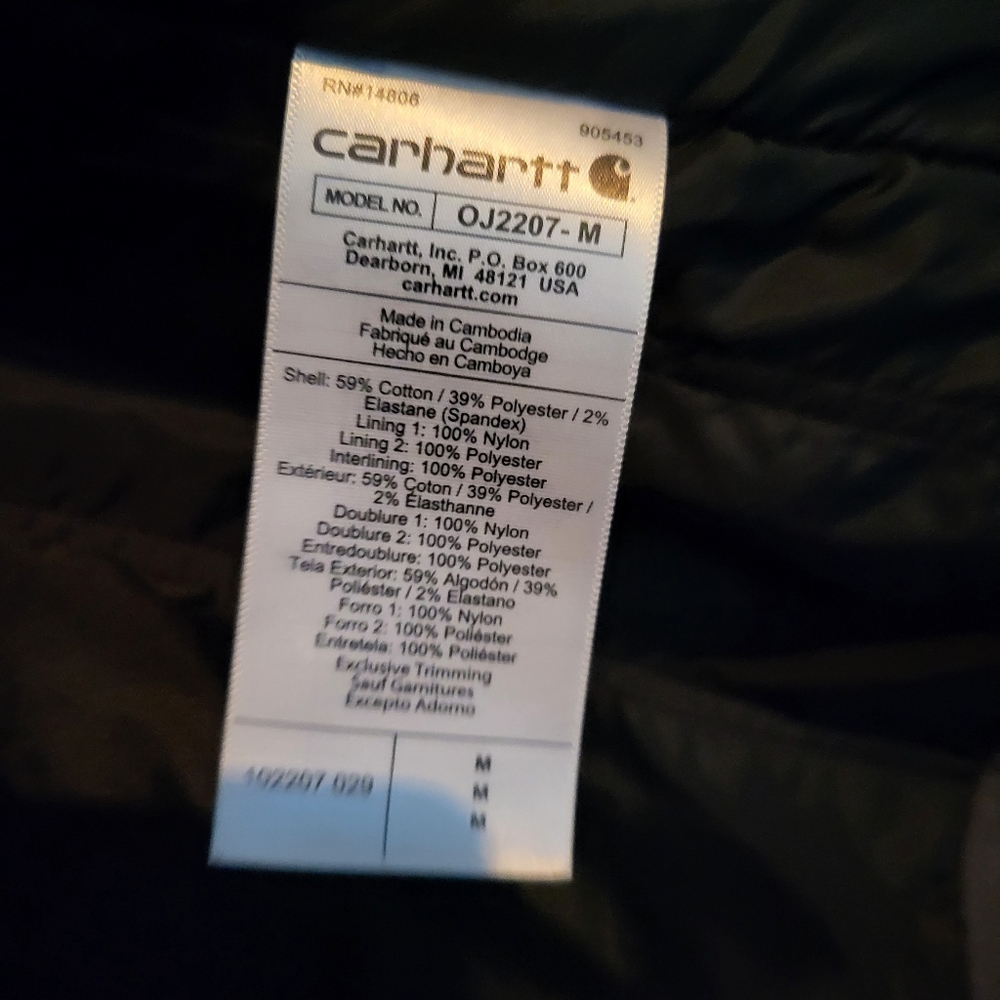 NEW Carhartt Full Swing Loose Fit Quick Duck Insulated Jacket 3 Warmest Rating M - Picture 10 of 13